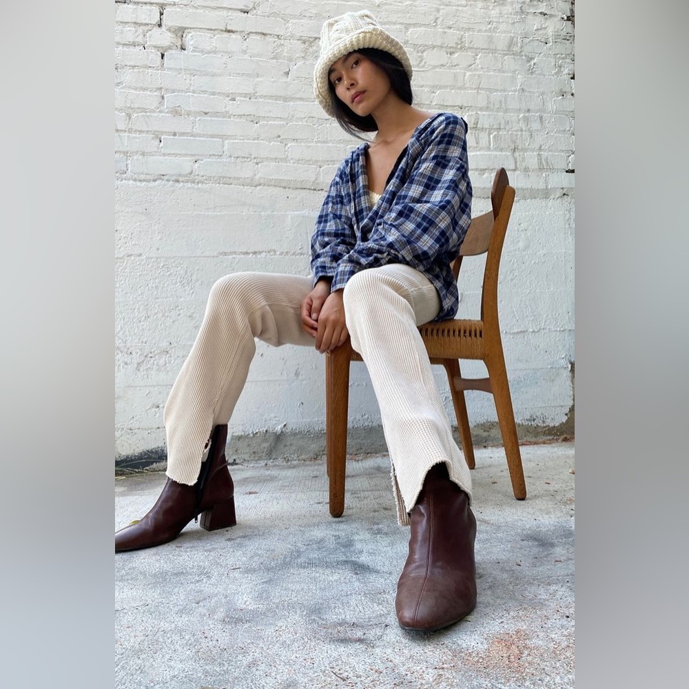 BDG Molly Waffle Split Flare Pants